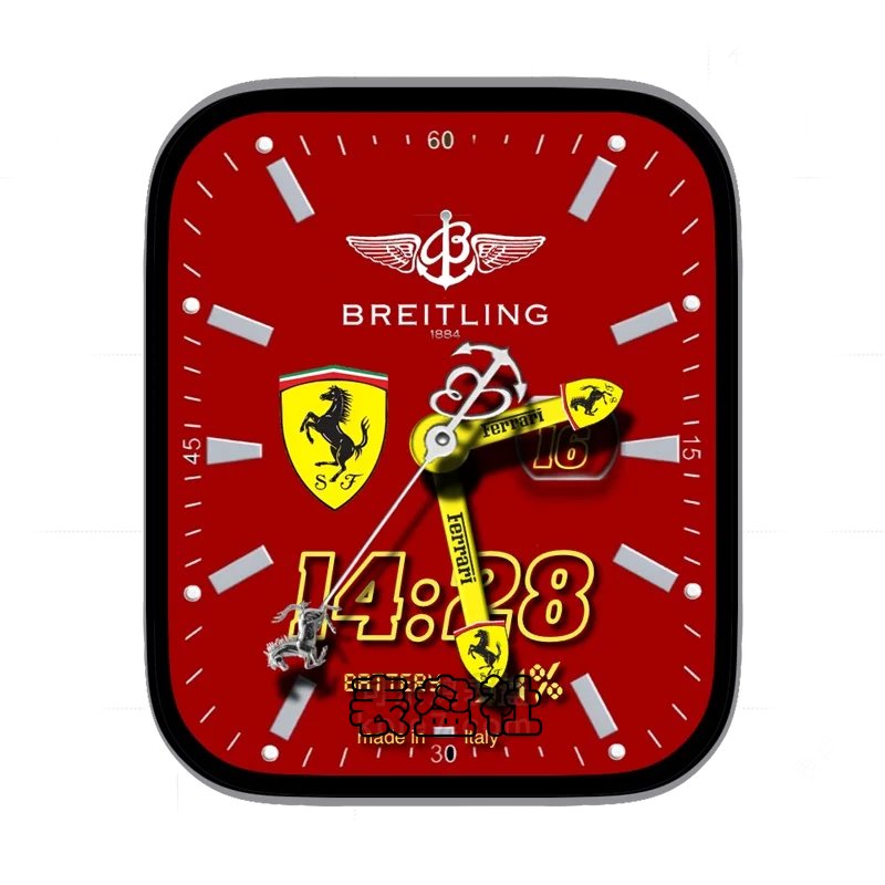 百年灵BREITLING红色保时捷标志表盘表盘.clock&clock2 73187