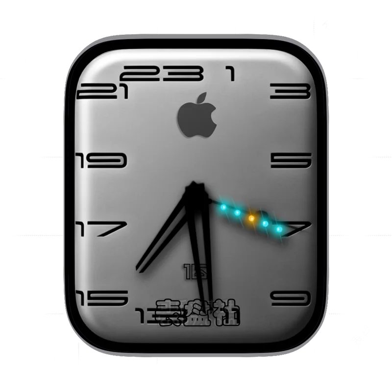 苹果apple标志灰色背景表盘表盘