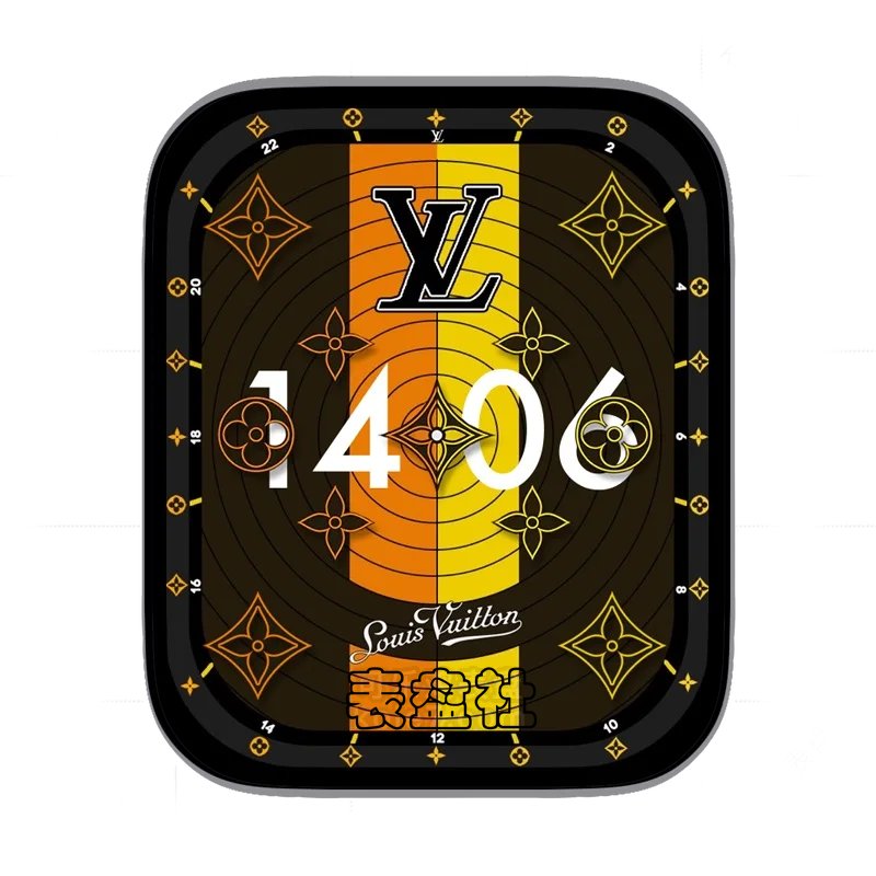 路易威登lv黑色背景表盘表盘