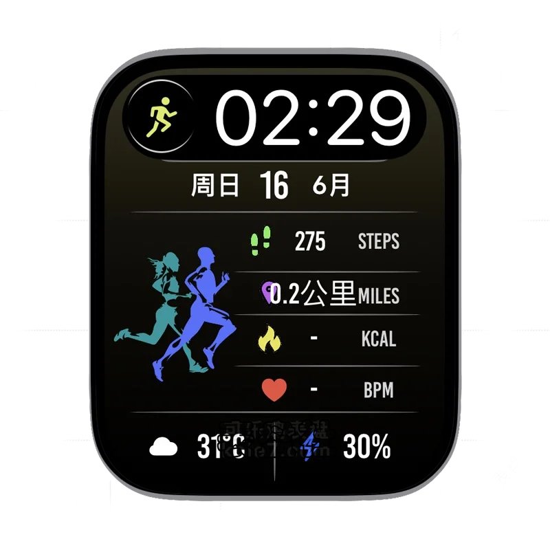 黑色简约运动型表盘表盘