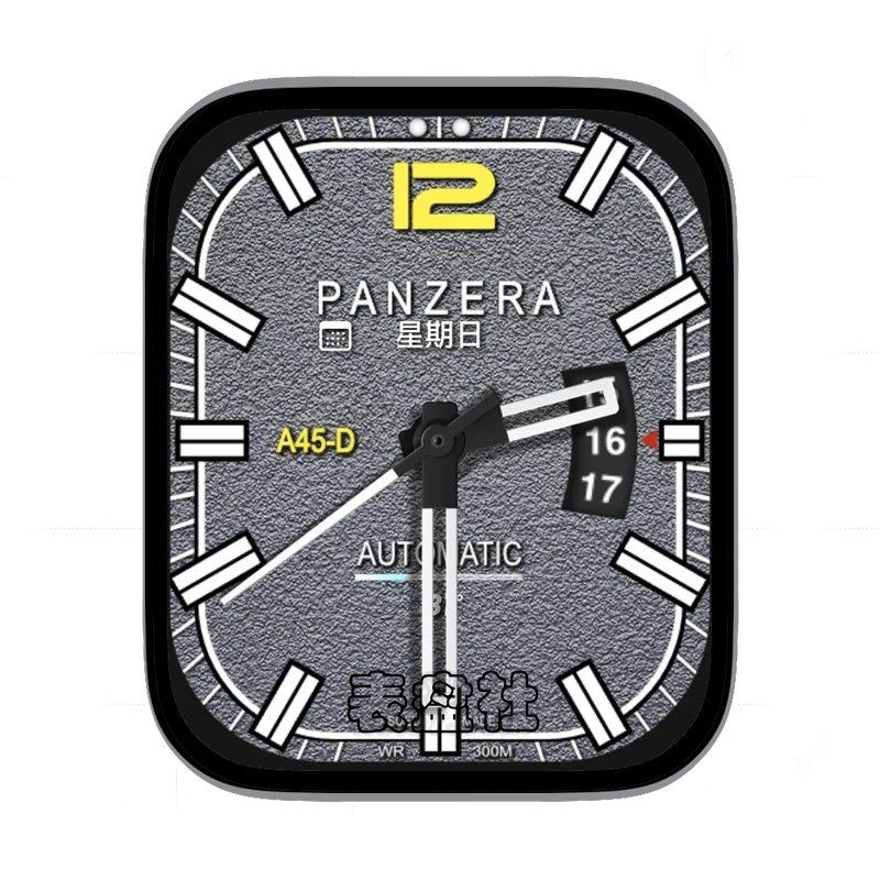 沛纳海Panerai灰色水泥背景表盘表盘