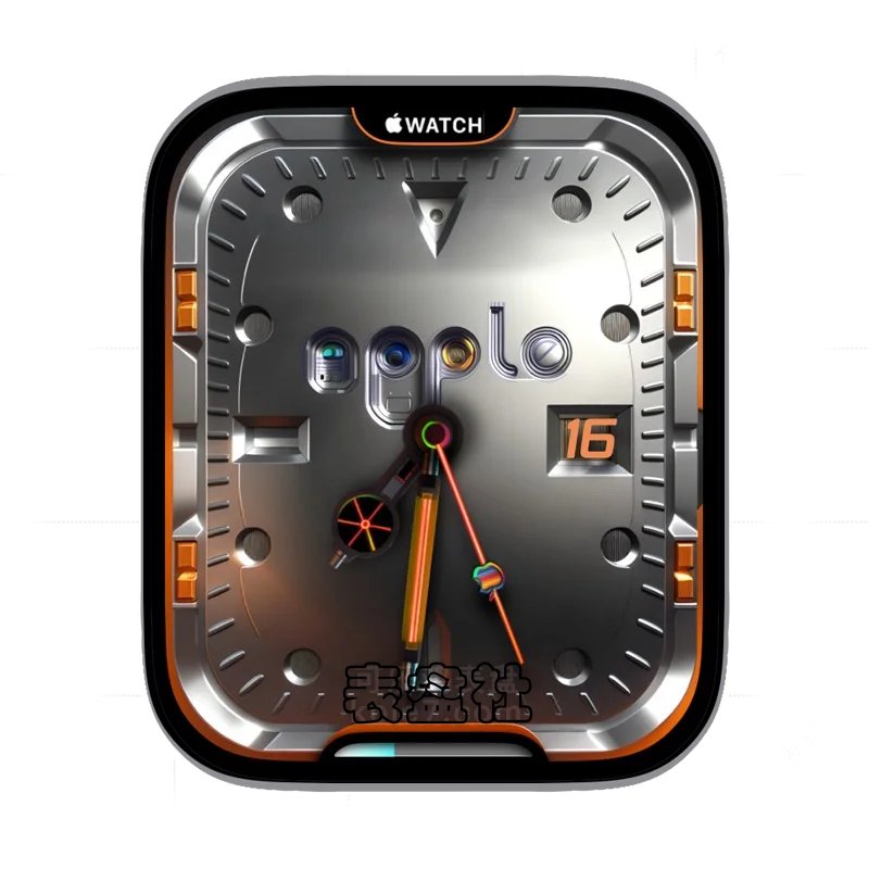 Apple银灰色光面金属质感表盘表盘