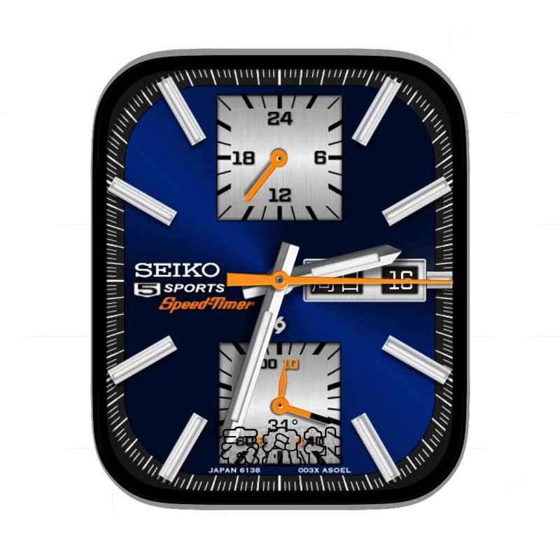 精工SEIKO深蓝色渐变表盘表盘