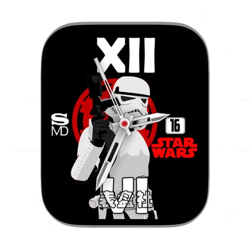 动漫人物狙击手黑色背景炫酷表盘表盘