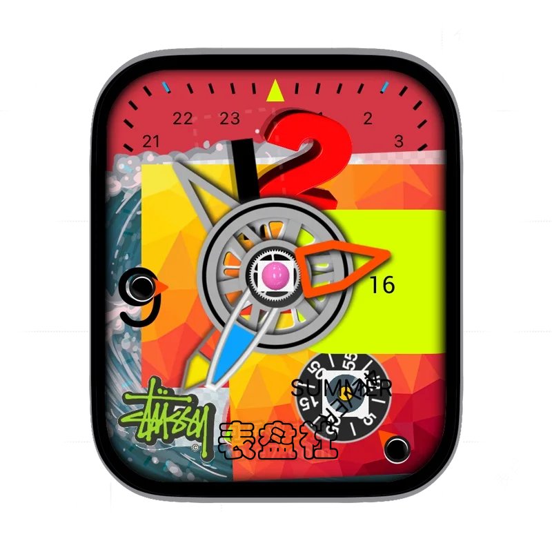 几何图形红黄橙表盘表盘