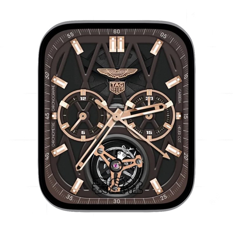 tag heuer泰格豪雅黑色炫酷机械表盘表盘