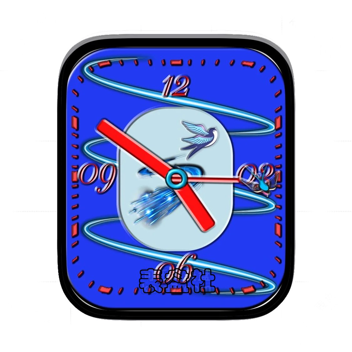 紫盘燕子归来简约数字表盘