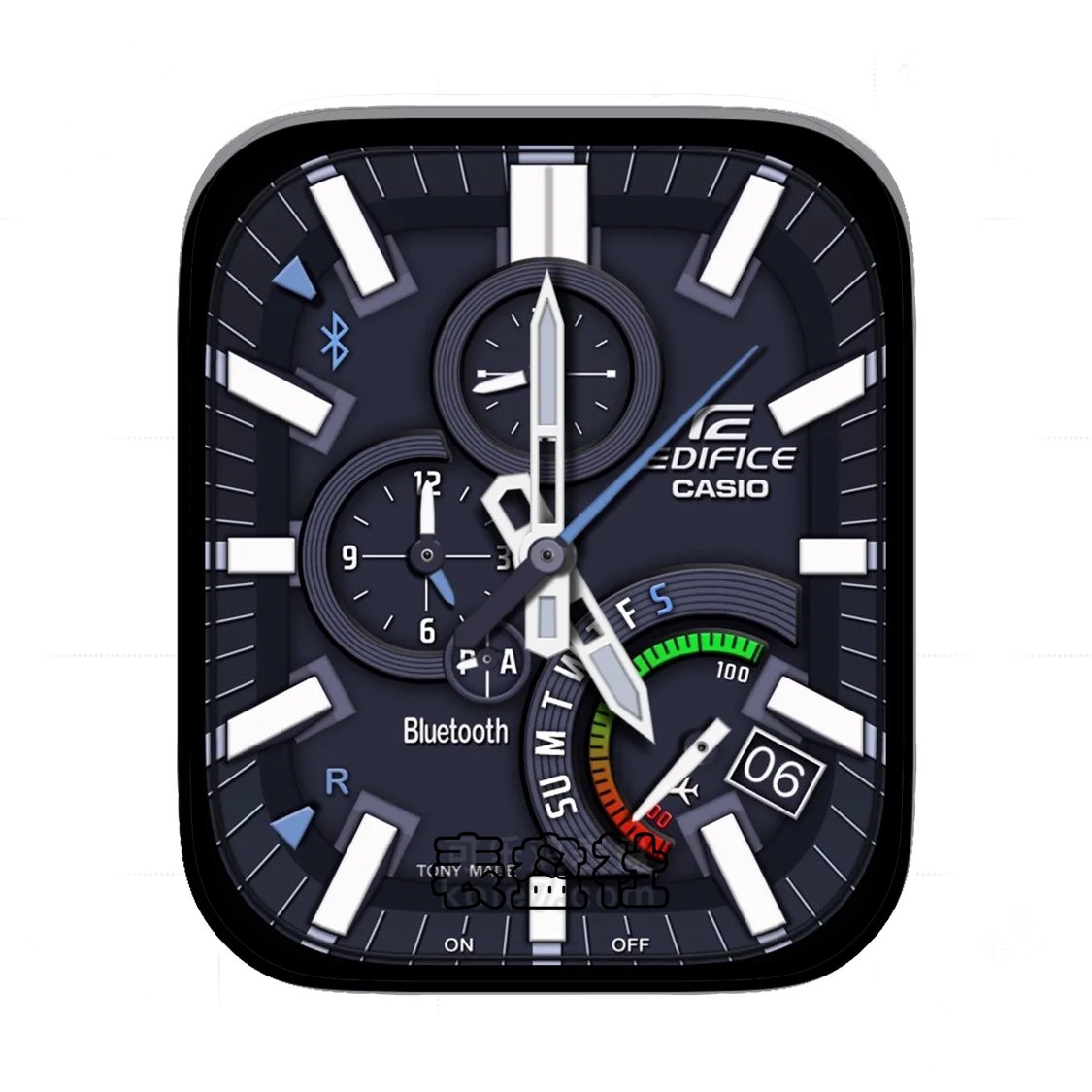 Casio卡西欧灰黑三盘式Ultra专用表盘