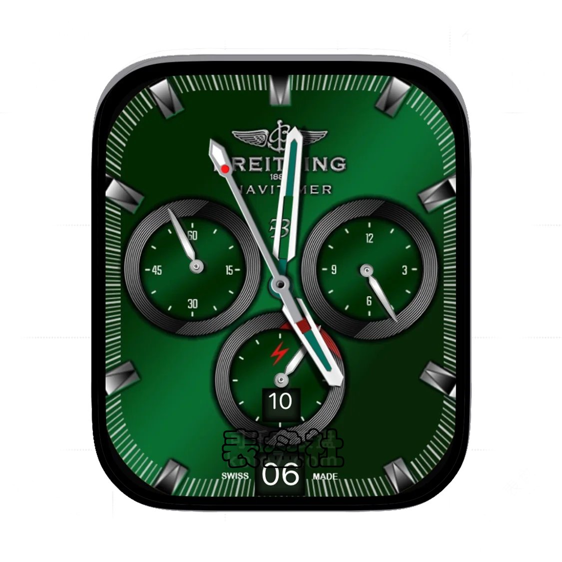 BREITLING百年灵高级渐变绿三盘式年历Ultra专用表盘