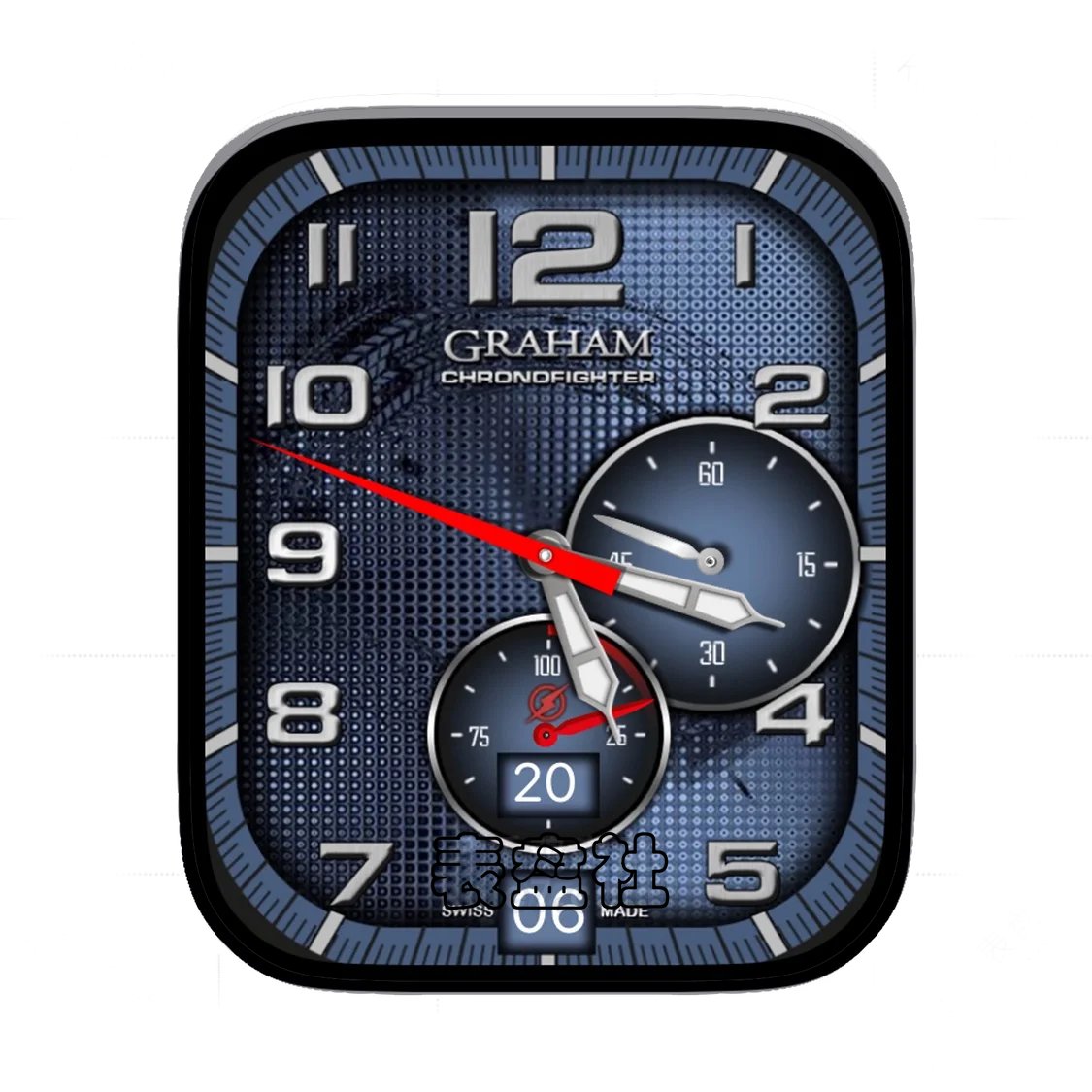 GRAHAM格林汉姆蓝底双盘式Ultra专用表盘