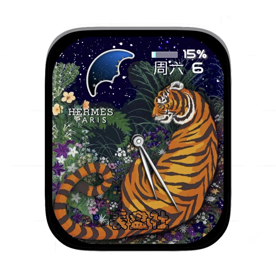 Hermès爱马仕老虎昼夜时分表盘