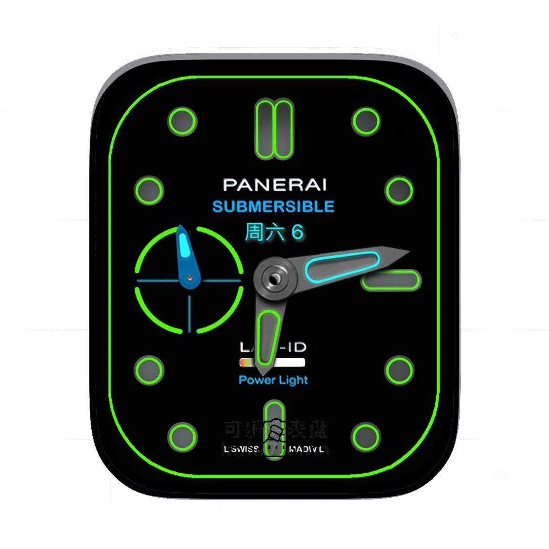 PANERAI沛纳海酷黑荧光绿单盘式Ultra专用表盘