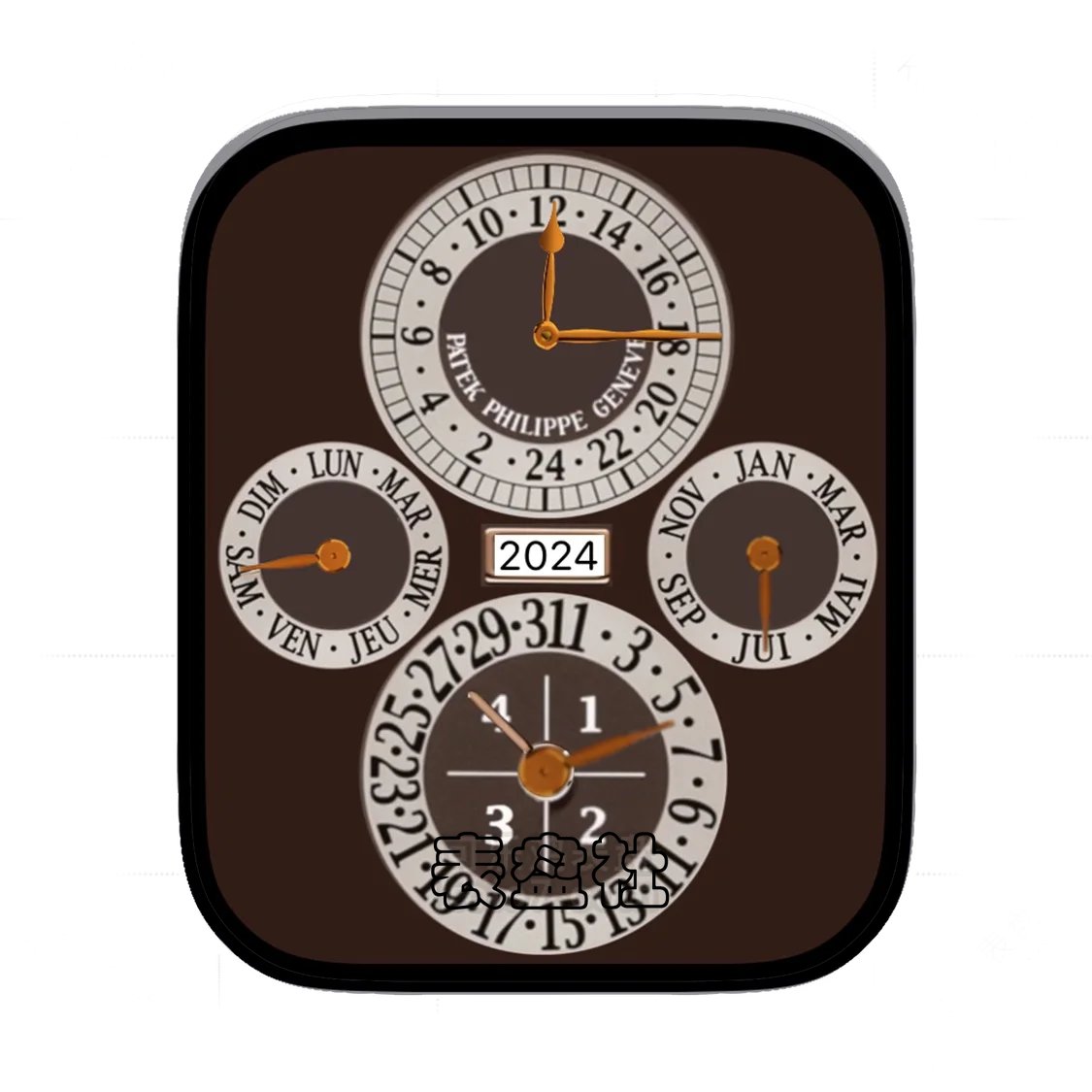 Patek Philippe 百达翡丽咖啡色四盘式表盘