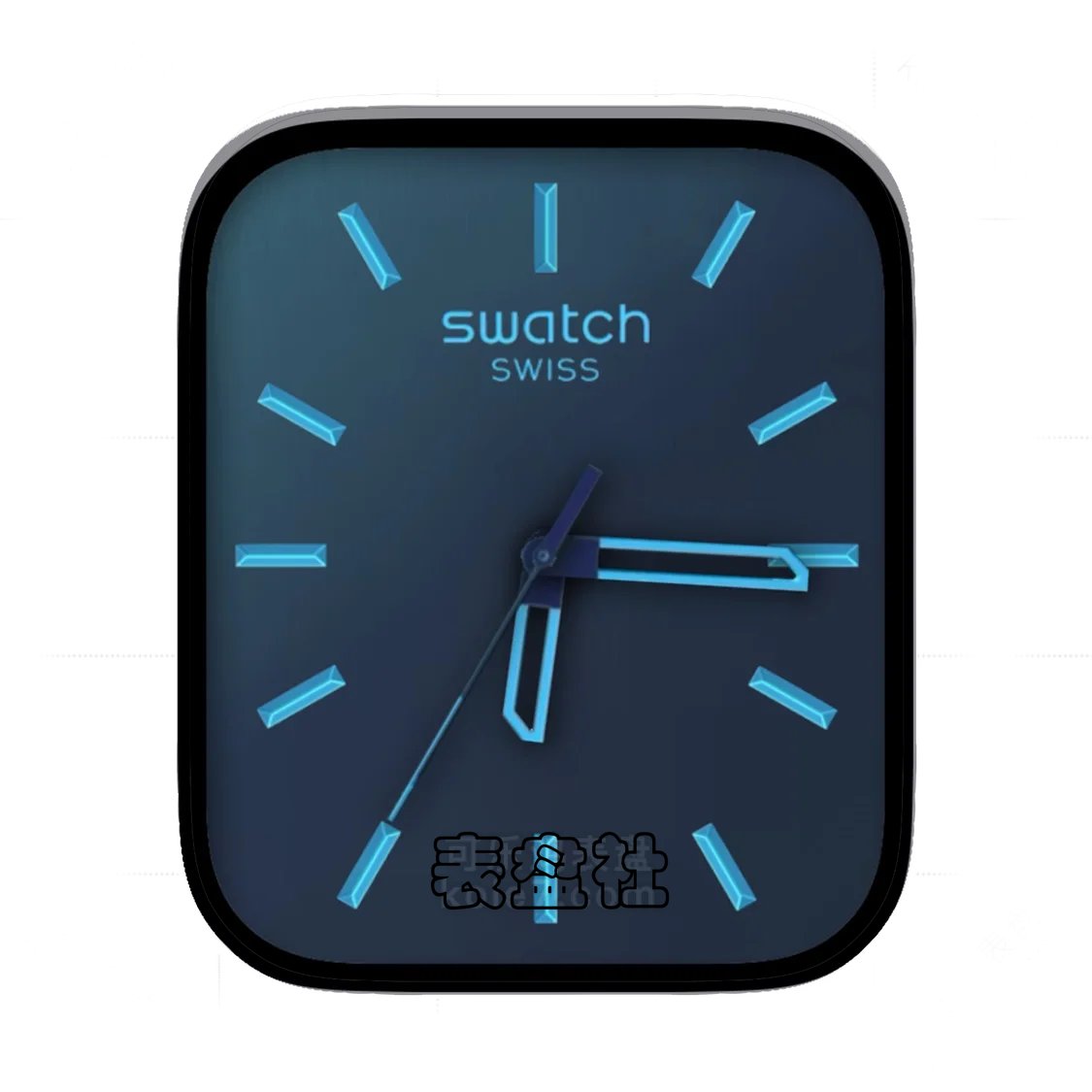 swatch斯沃琪简约墨蓝表盘