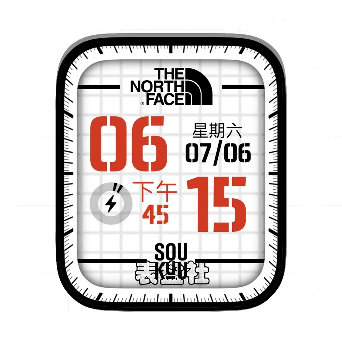 THE NORTH FACE北面简约数字表盘