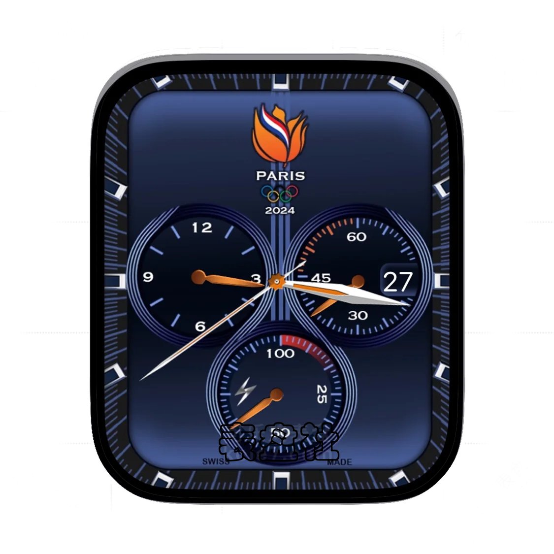 2024 Paris Olympics巴黎奥林匹克三盘式年历表盘
