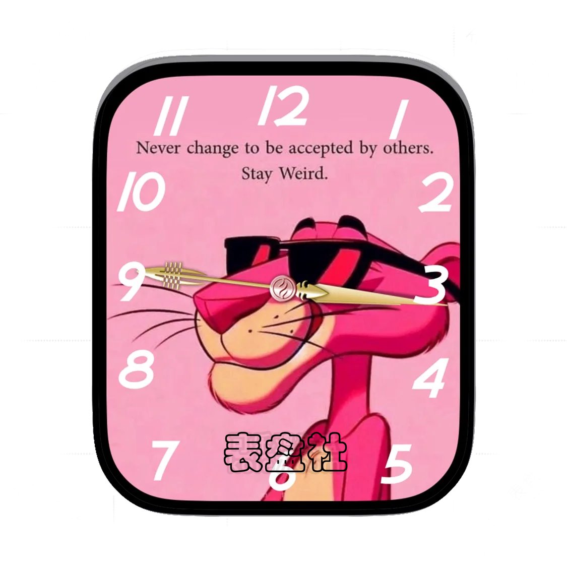 Pink panther粉红豹简约数字表盘