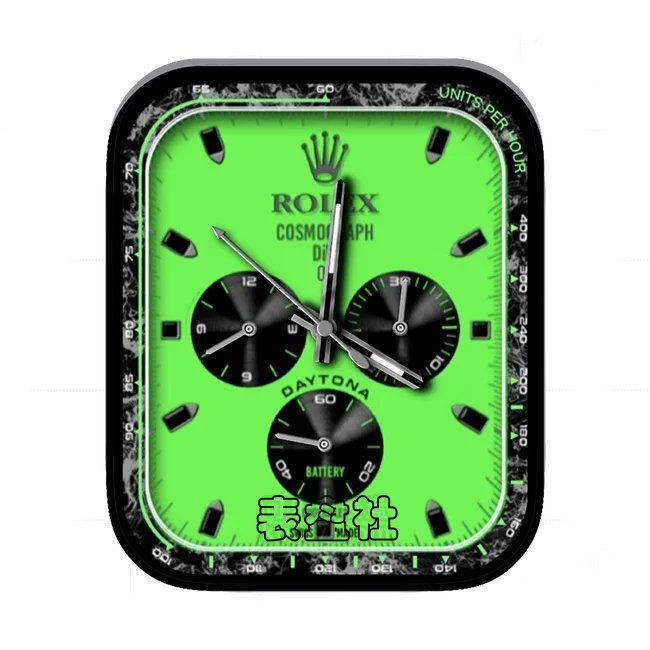 ROLEX劳力士酷黑绿三盘式指针表盘