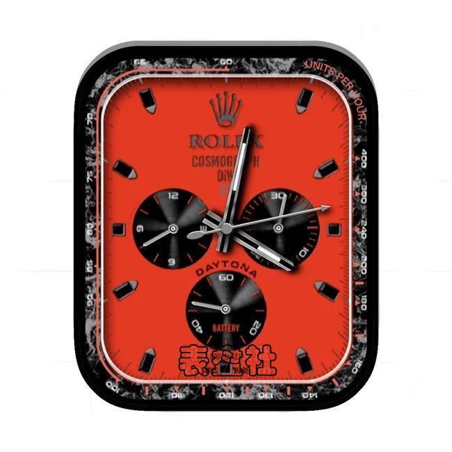 ROLEX劳力士酷黑红三盘式指针表盘