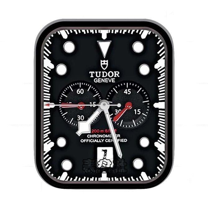 TUDOR帝舵酷黑色双盘式指针表盘