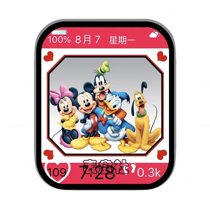 迪士尼家族日期时间表盘