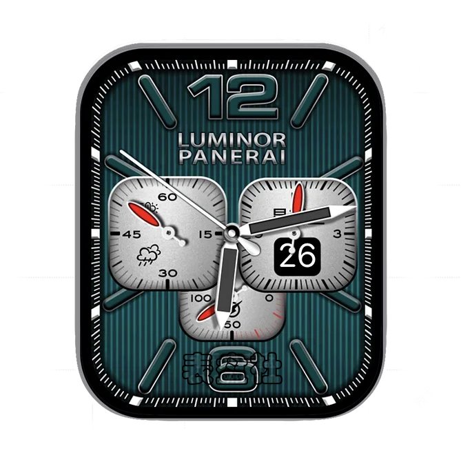 PANERAI沛纳海暗绿色竖条形三盘式数字年历指针表盘