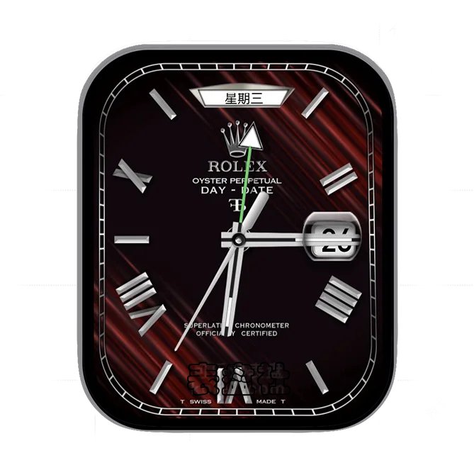 ROLEX劳力士暗红色日期年历指针UItra专用表盘