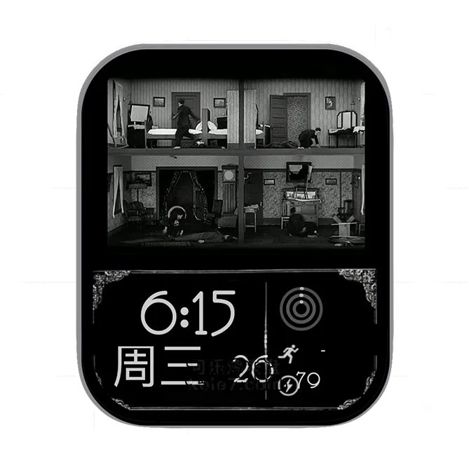 人物生活日常日期时间表盘