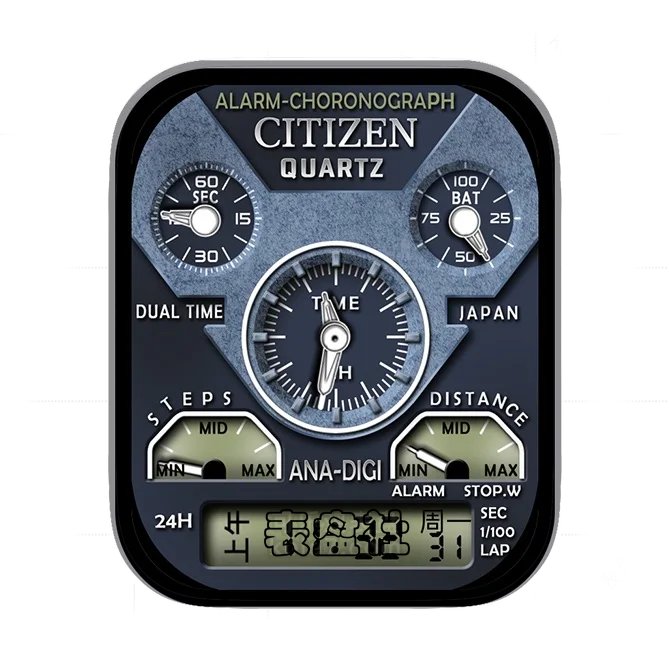 CTTIZEN西铁城外星人头像五盘式时间UItra专用表盘