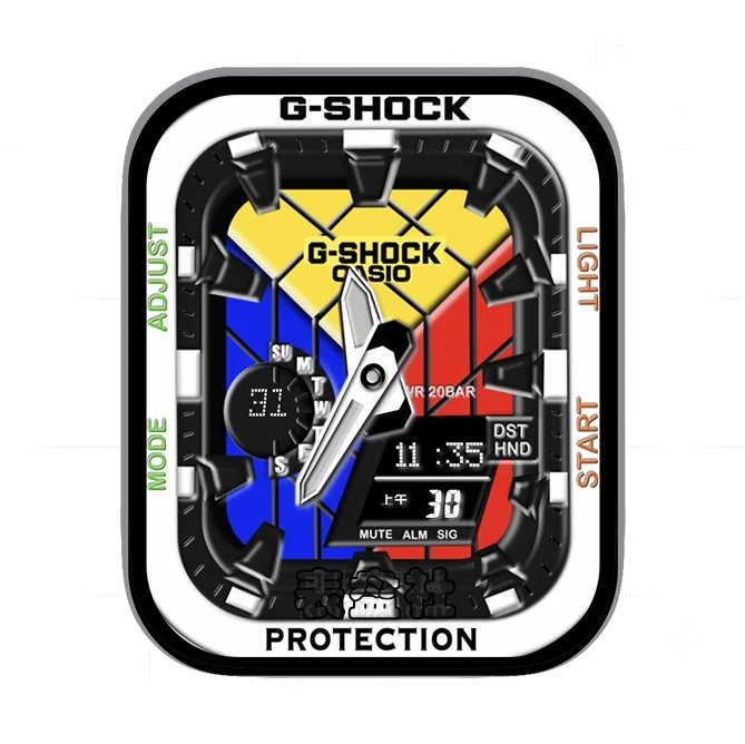 CASIO卡西欧三色时间年历UItra专用表盘