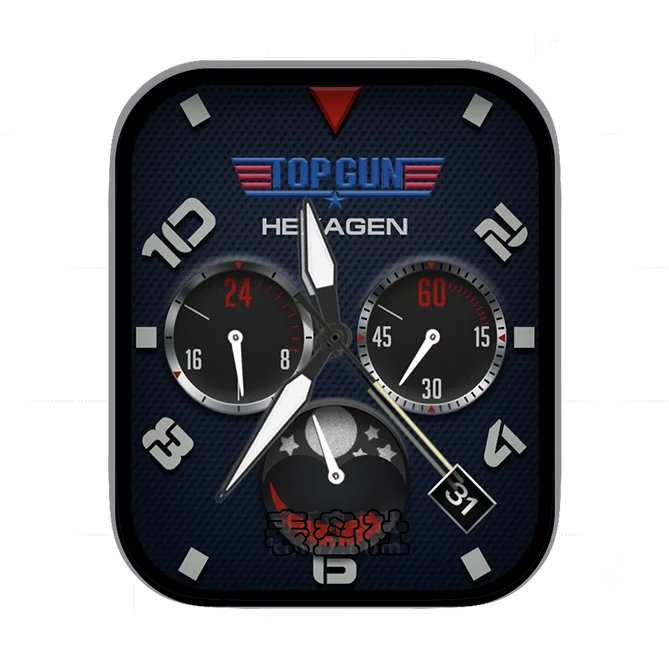 Hexagen双盘式数字月相年历指针表盘