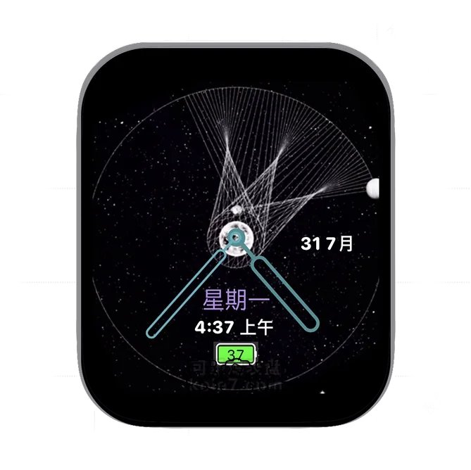 简约网式日期时间表盘