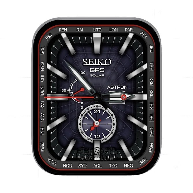 SEIKO精工炭黑紫单盘式指针表盘