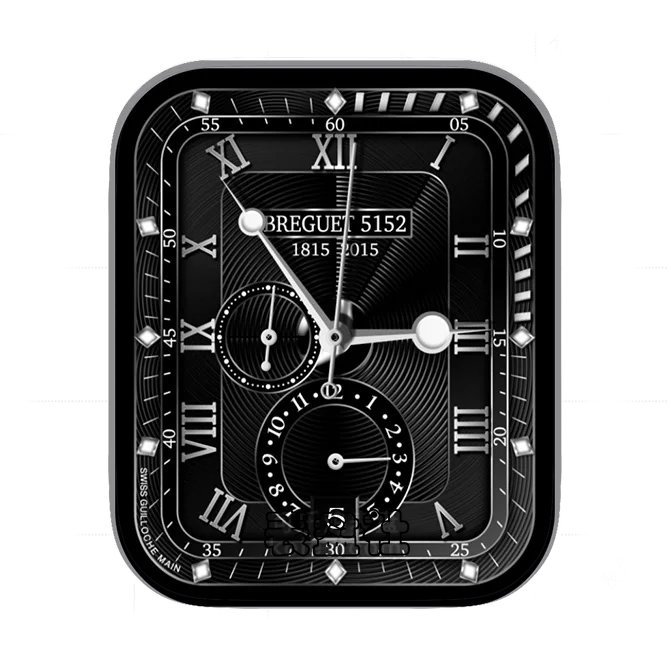 BREGUET宝玑酷黑色双盘式年历指针表盘