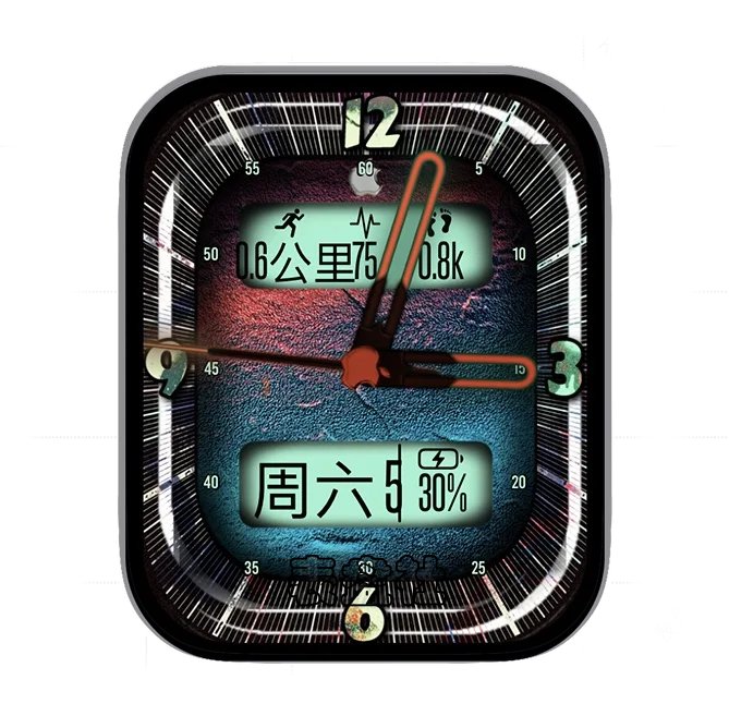 Apple苹果渐变色运动日期数字指针UItra专用表盘