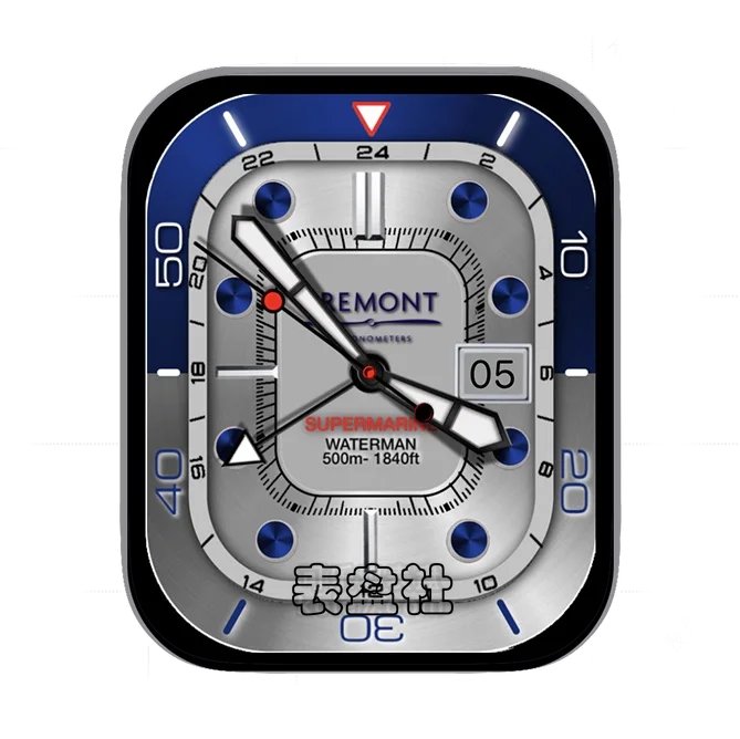 Bremont宝名钢底灰蓝色年历指针表盘
