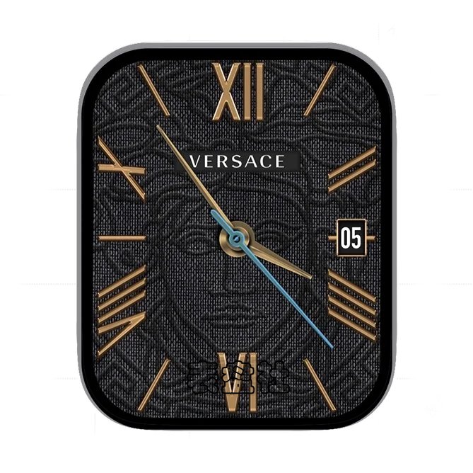 VERSACE范思哲人像铜金色年历指针简约表盘