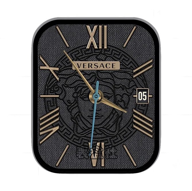 VERSACE范思哲人像铜金色年历指针简约表盘