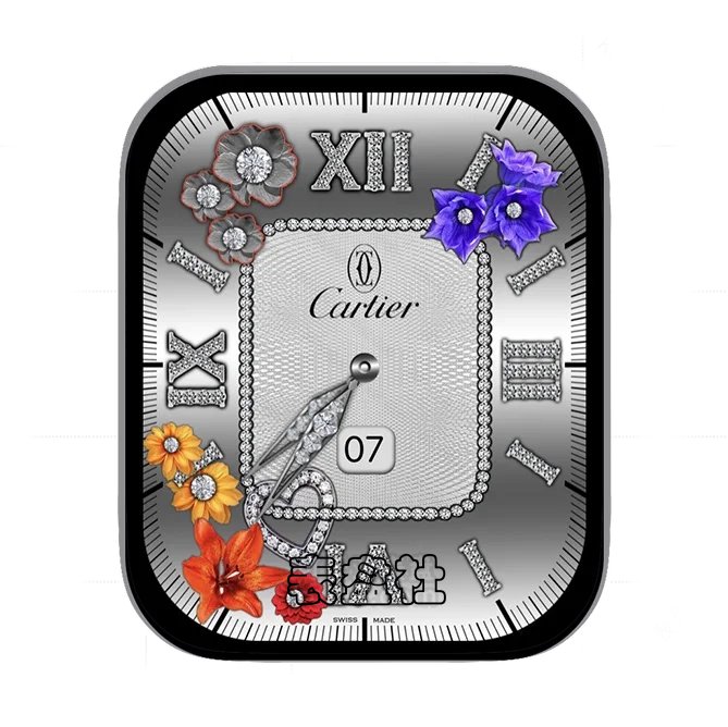 Cartier卡地亚高级钻石花朵年历UItra专用表盘