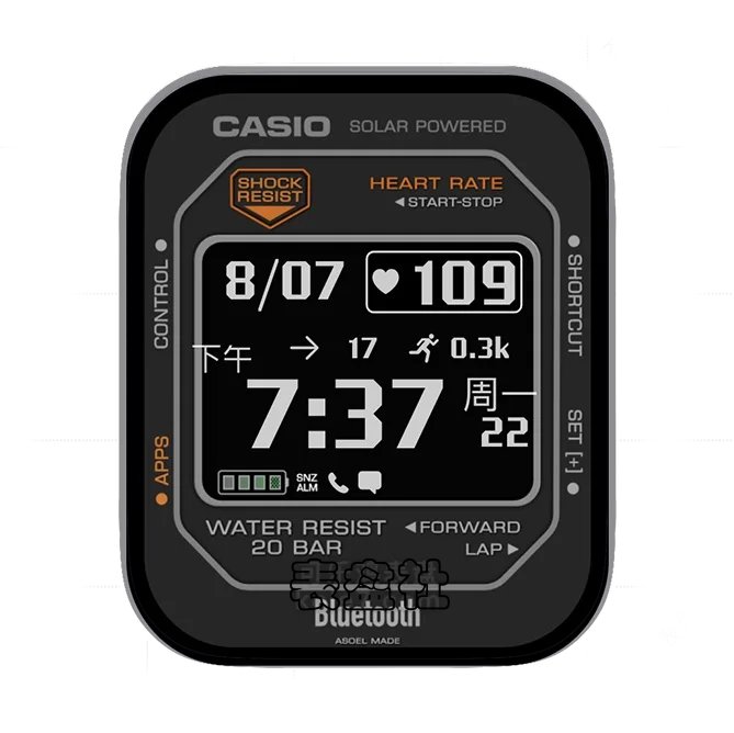 CASIO卡西欧多功能日期时间表盘