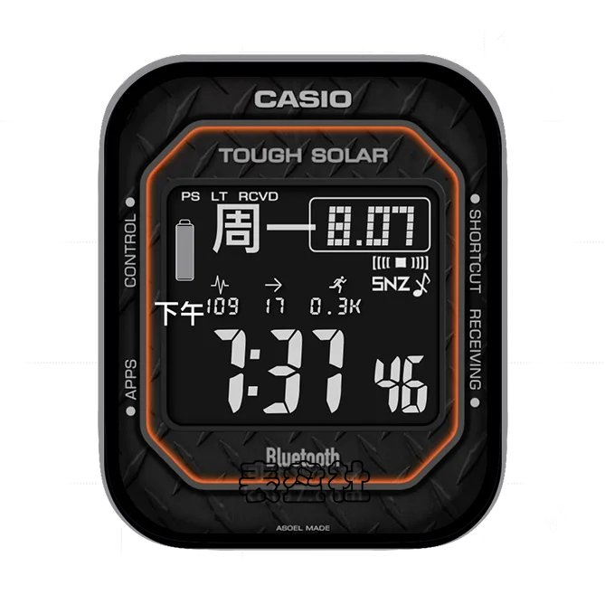CASIO卡西欧多功能小方屏日期时间UItra专用表盘
