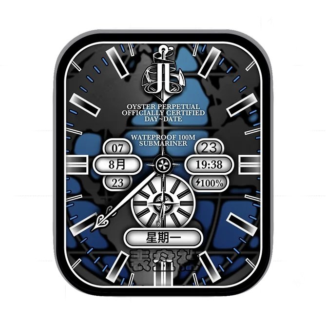 单盘式日期时间表盘