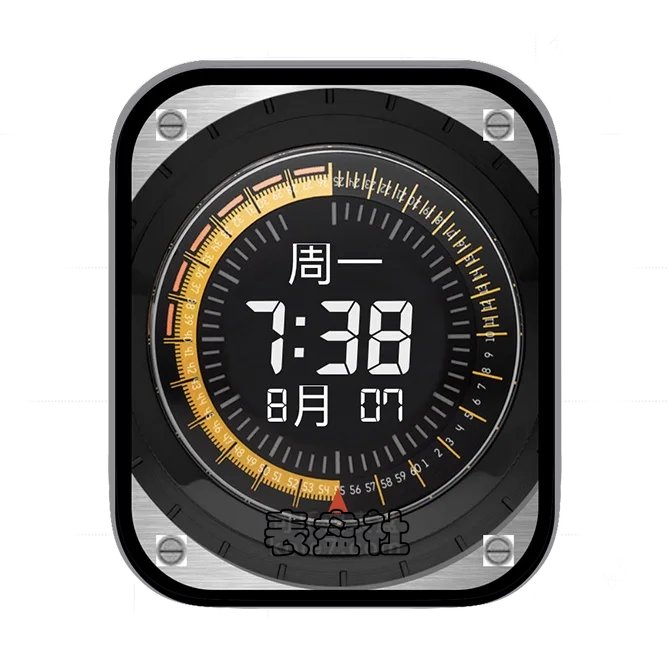 大圆盘日期时间简约表盘