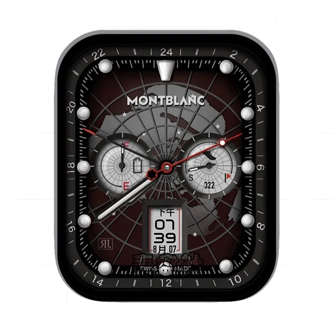 montblanc万宝龙双盘式日期年历指针表盘.clock&clock2 64238