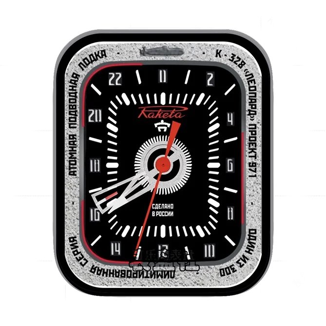 Kaketa炭黑白指针表盘