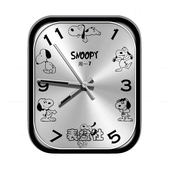 SNOOPY史努比钢底拉丝日期数字指针表盘