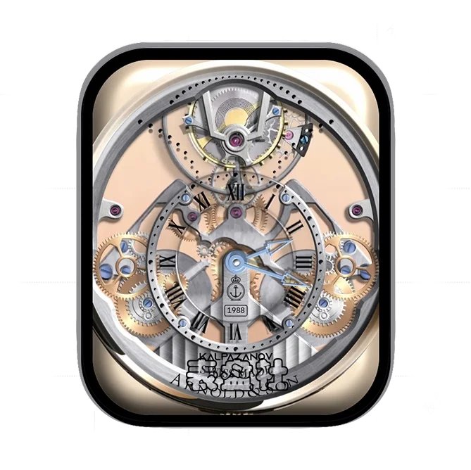 ARNOLDSON亚诺金色齿轮机械表盘