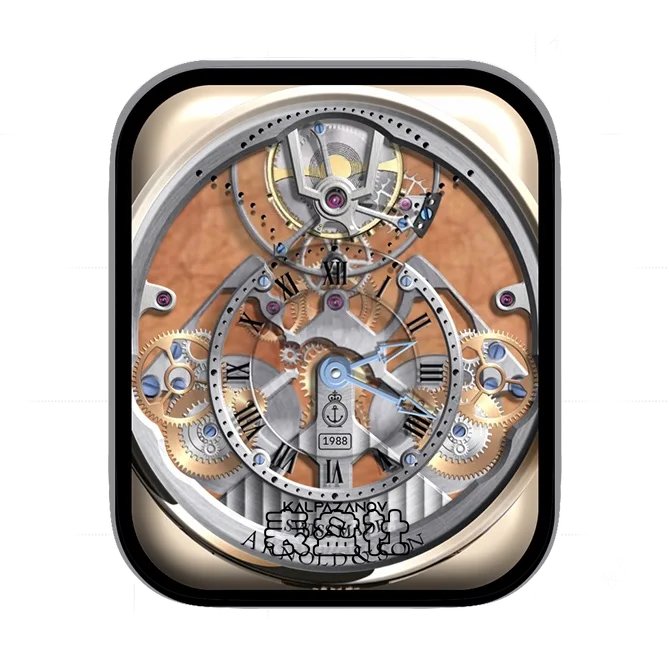 ARNOLDSON亚诺金铜色齿轮机械表盘