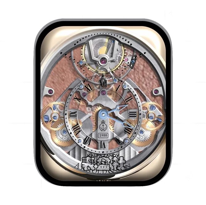 ARNOLDSON亚诺金铜色齿轮机械表盘