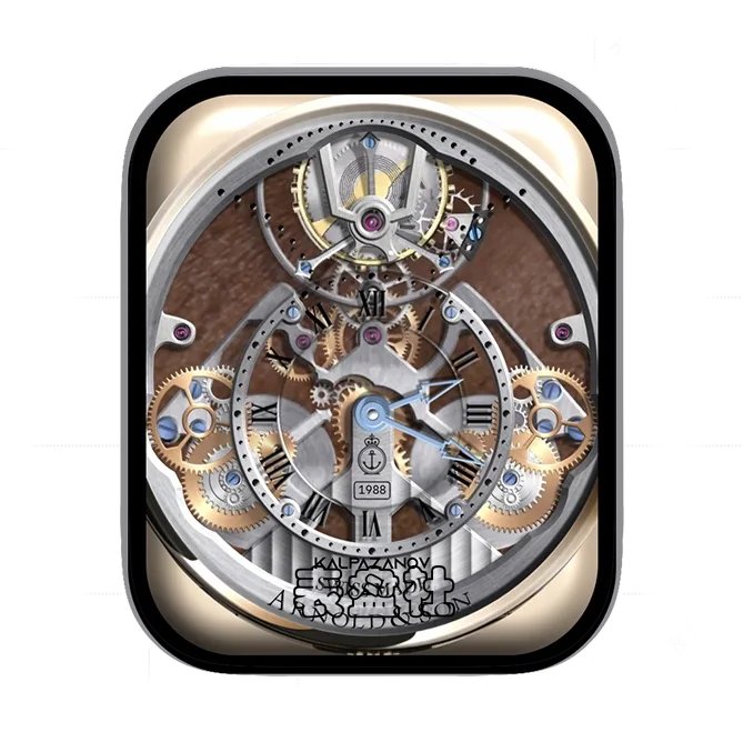 ARNOLDSON亚诺金铜色齿轮机械表盘